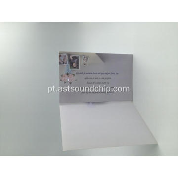 Cartões de convite, cartão de convite com LED, cartão postal gravável com LED